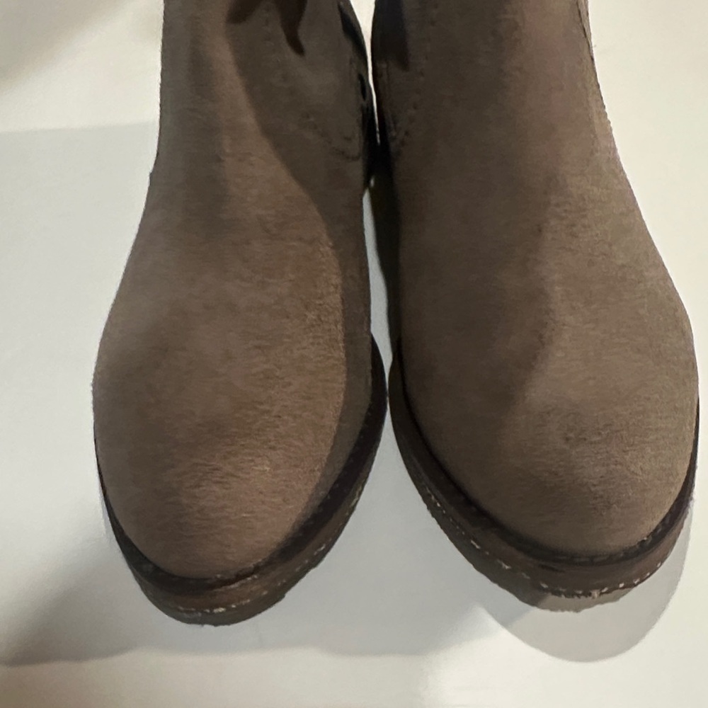 ORBT Putney light Brown tan leather Knee-High Boots with pull tabs side design - Picture 4 of 13